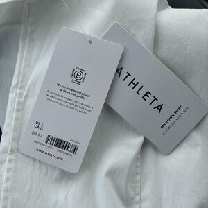 NWT WHITE ATHLETA MIDTOWN SHIRT